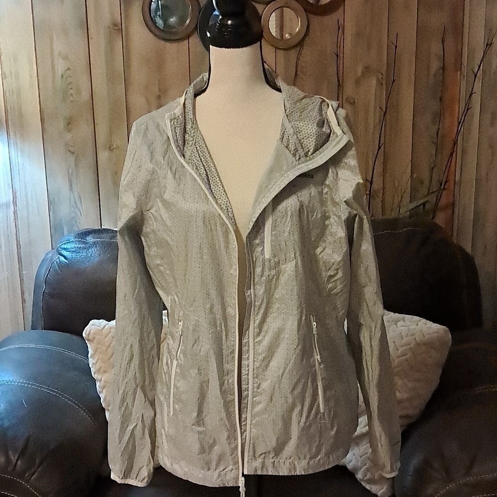 Columbia Women's Gray Omniwick Windbreaker Rain Jacket Size XL
